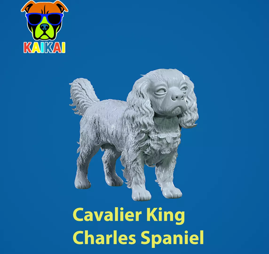 Cavalier King Charles Spaniel dog statue - decor - 3D print 3D print model_0