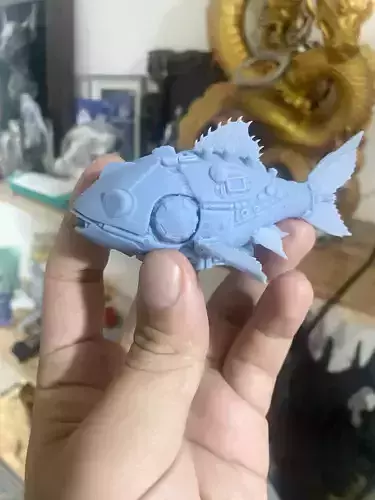 cyberpunk mechanical fish