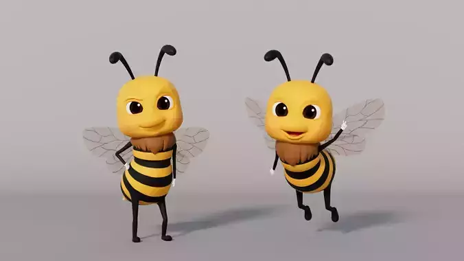 Rigged Cartoon Bee