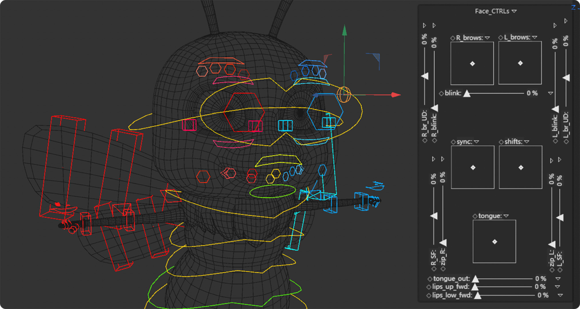 Rigged Cartoon Bee 3D model_12