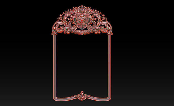 Classical carved frame 3D print model