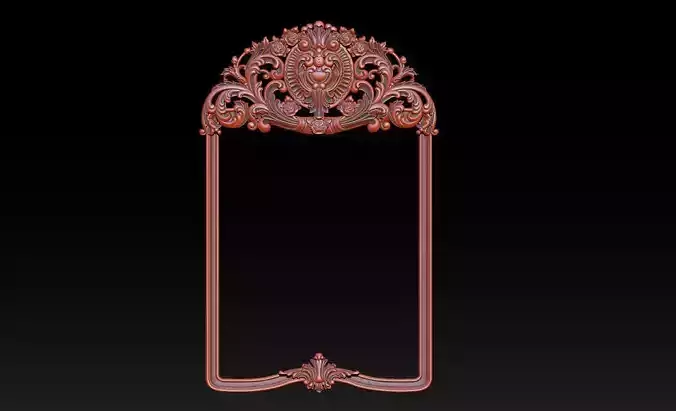 Classical carved frame 3D print model