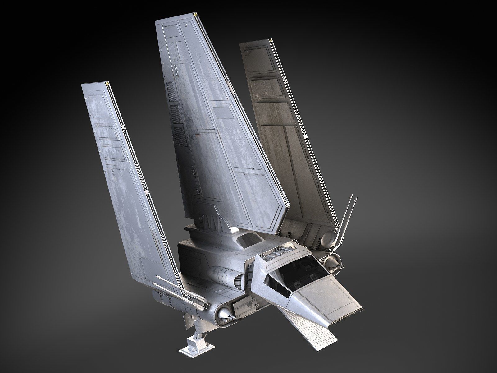 Star Wars Lambda T4A Class Shuttle 3D model_9