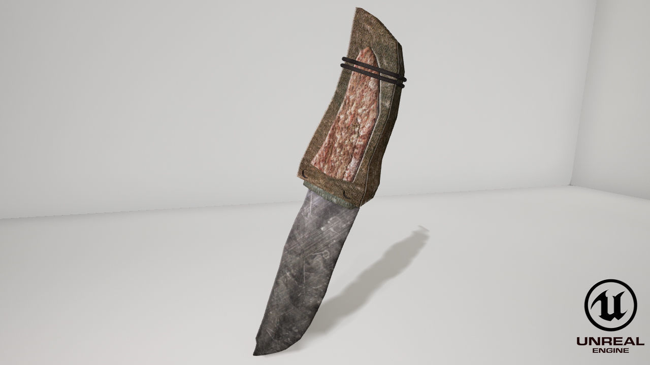 Knife Free low-poly 3D model_1