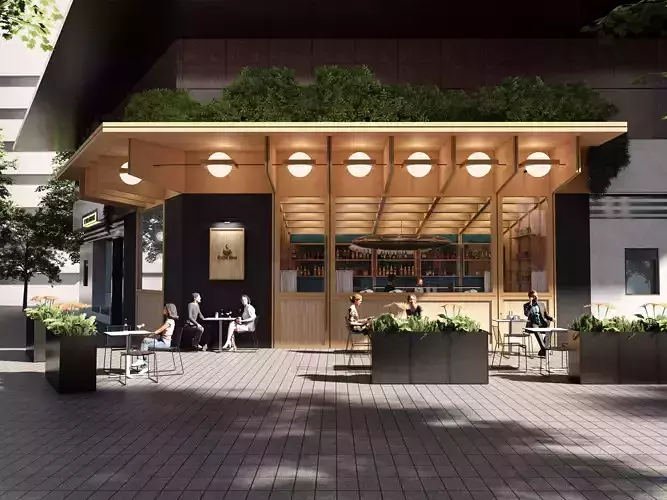 Modern Outdoor cafe bar coffee shop