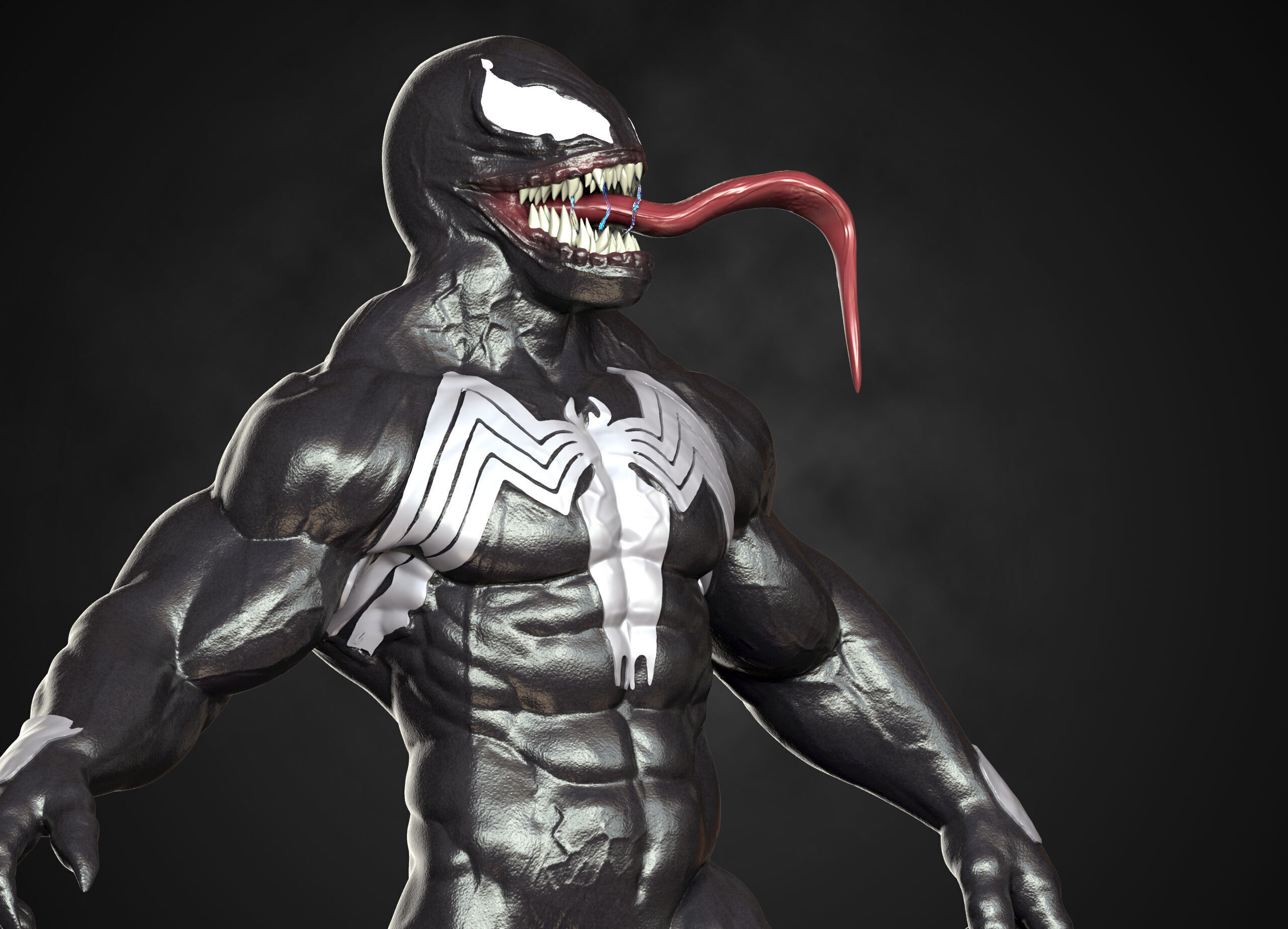 Venom Marvel supervillain 3D print model_13