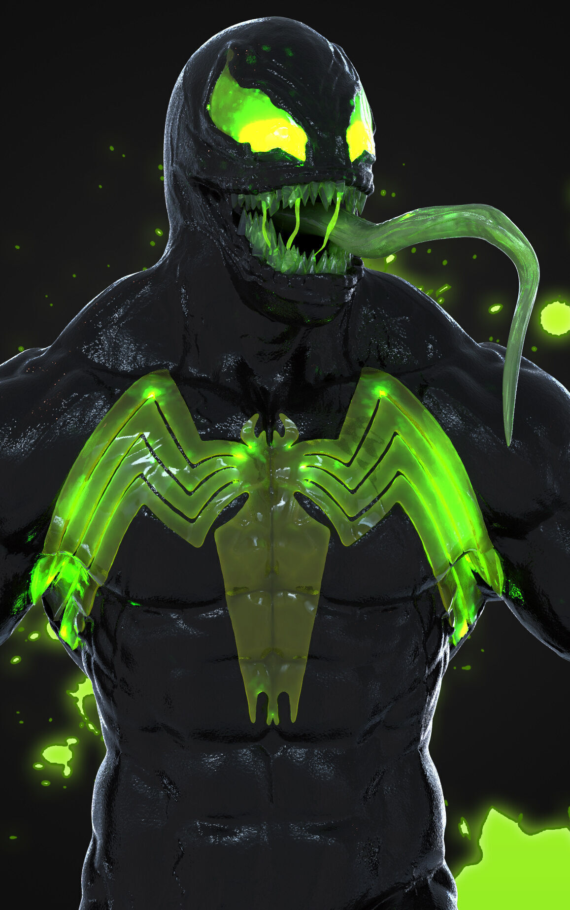 Venom Marvel supervillain 3D print model_9