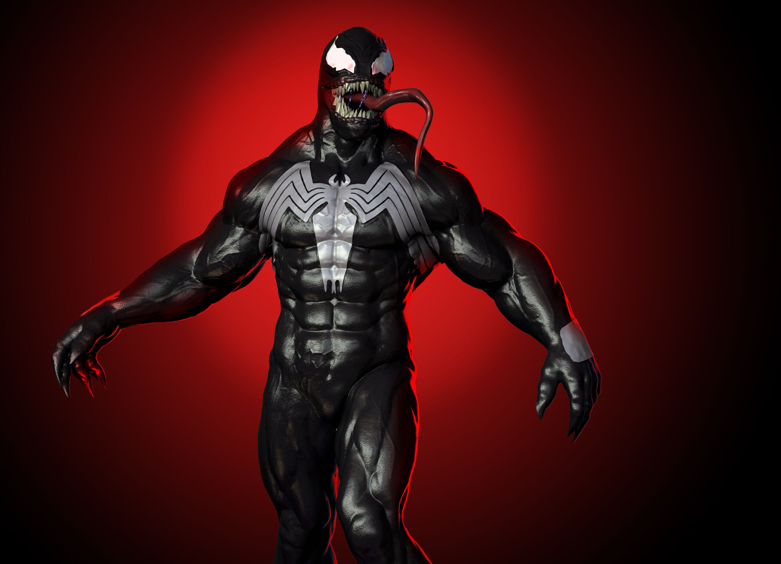 Venom Marvel supervillain 3D print model_2