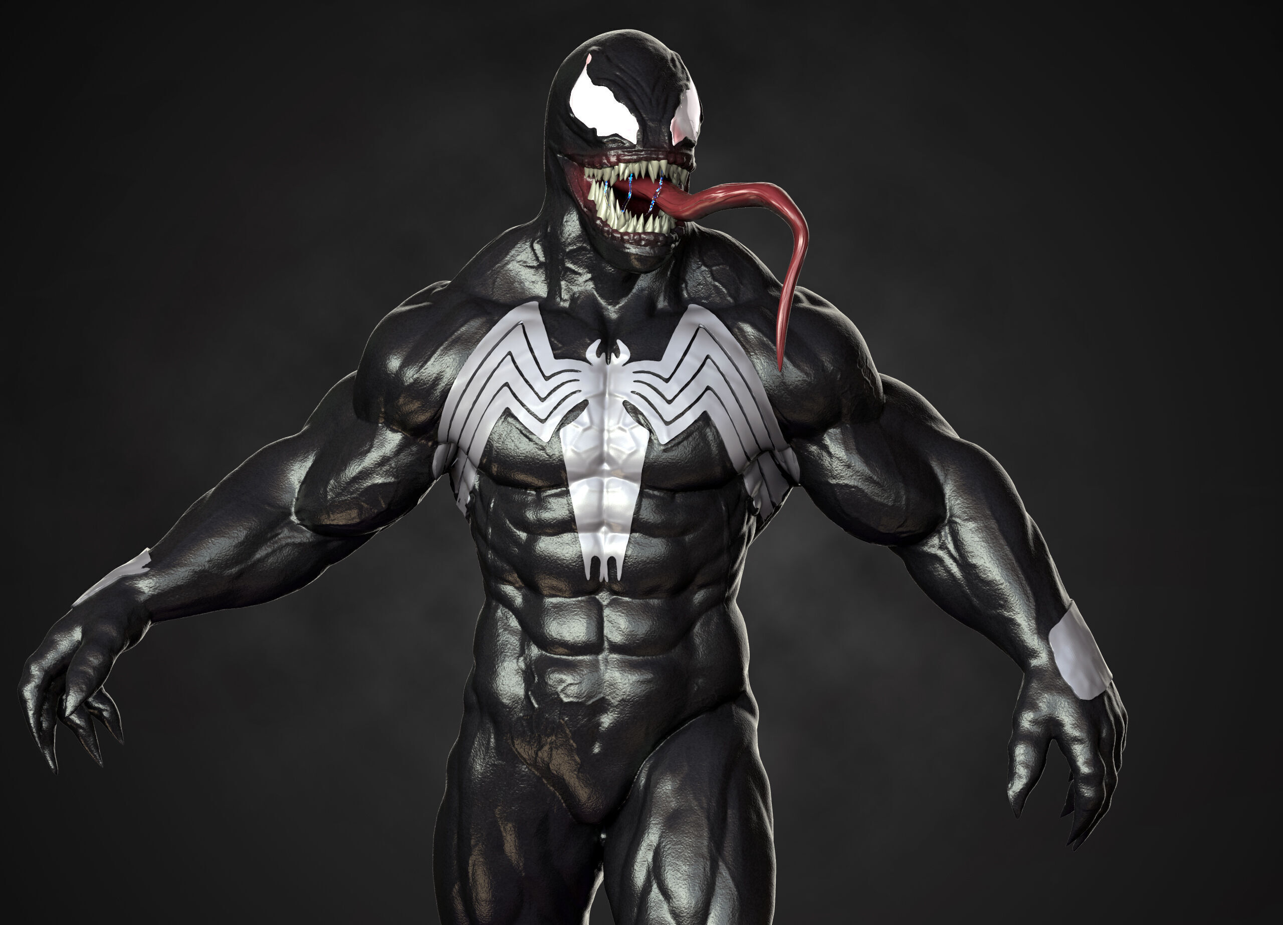 Venom Marvel supervillain 3D print model_12