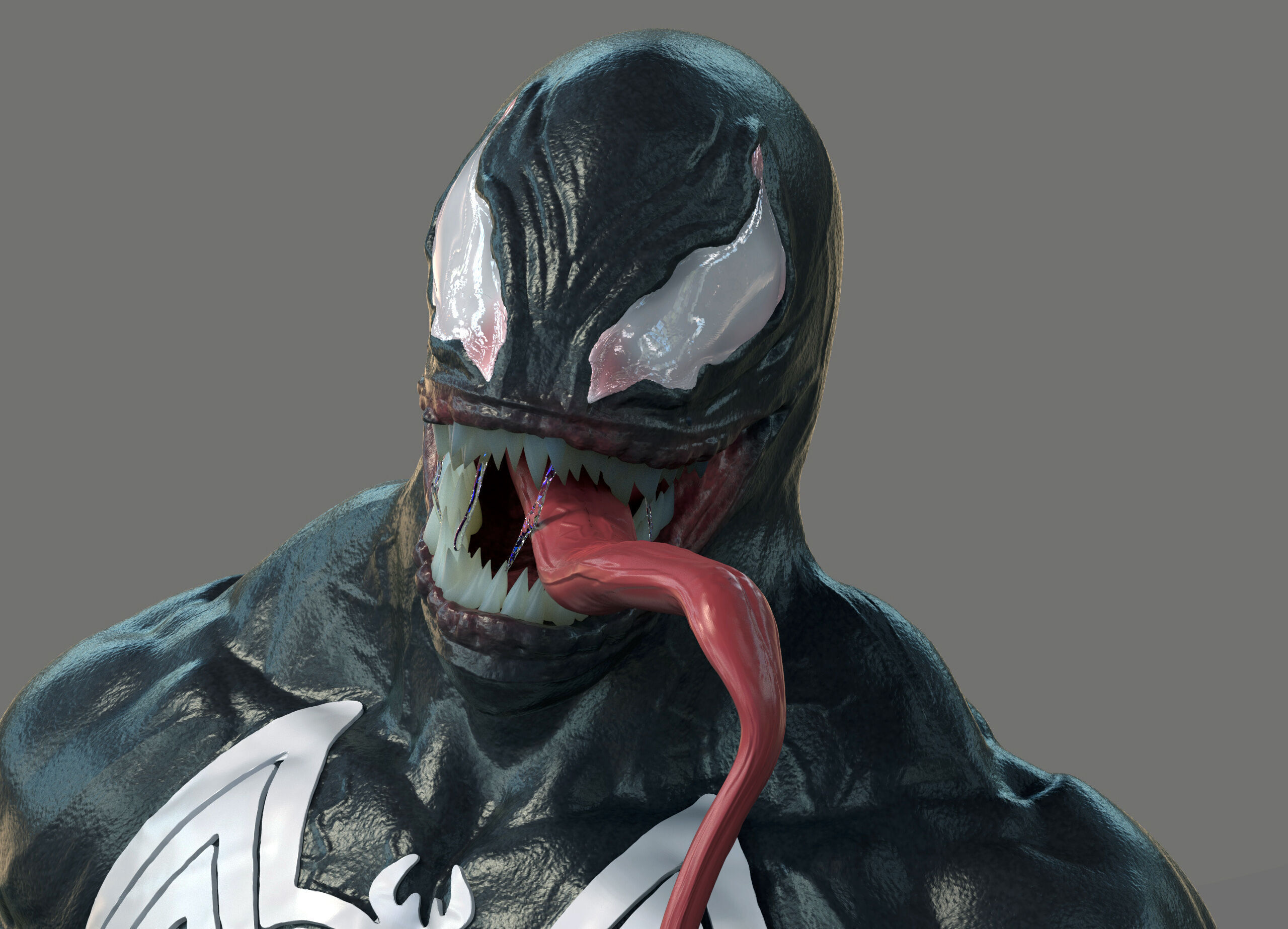 Venom Marvel supervillain 3D print model_11