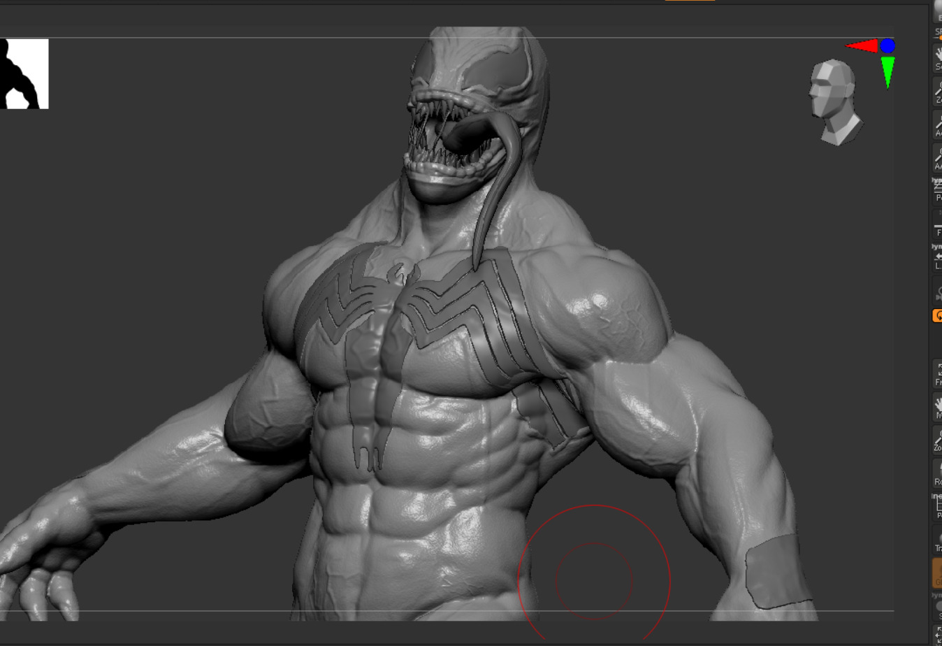 Venom Marvel supervillain 3D print model_3