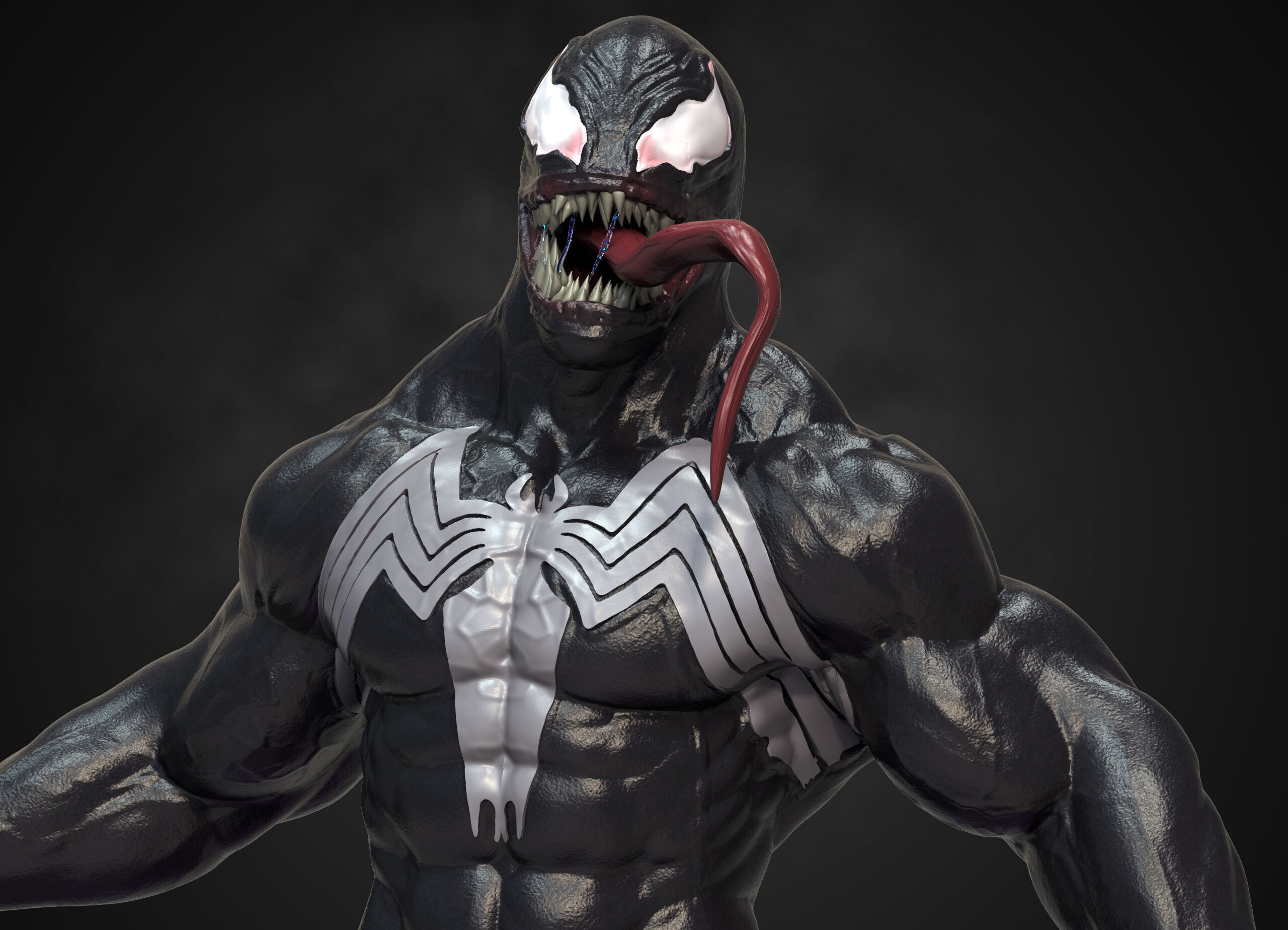 Venom Marvel supervillain 3D print model_6