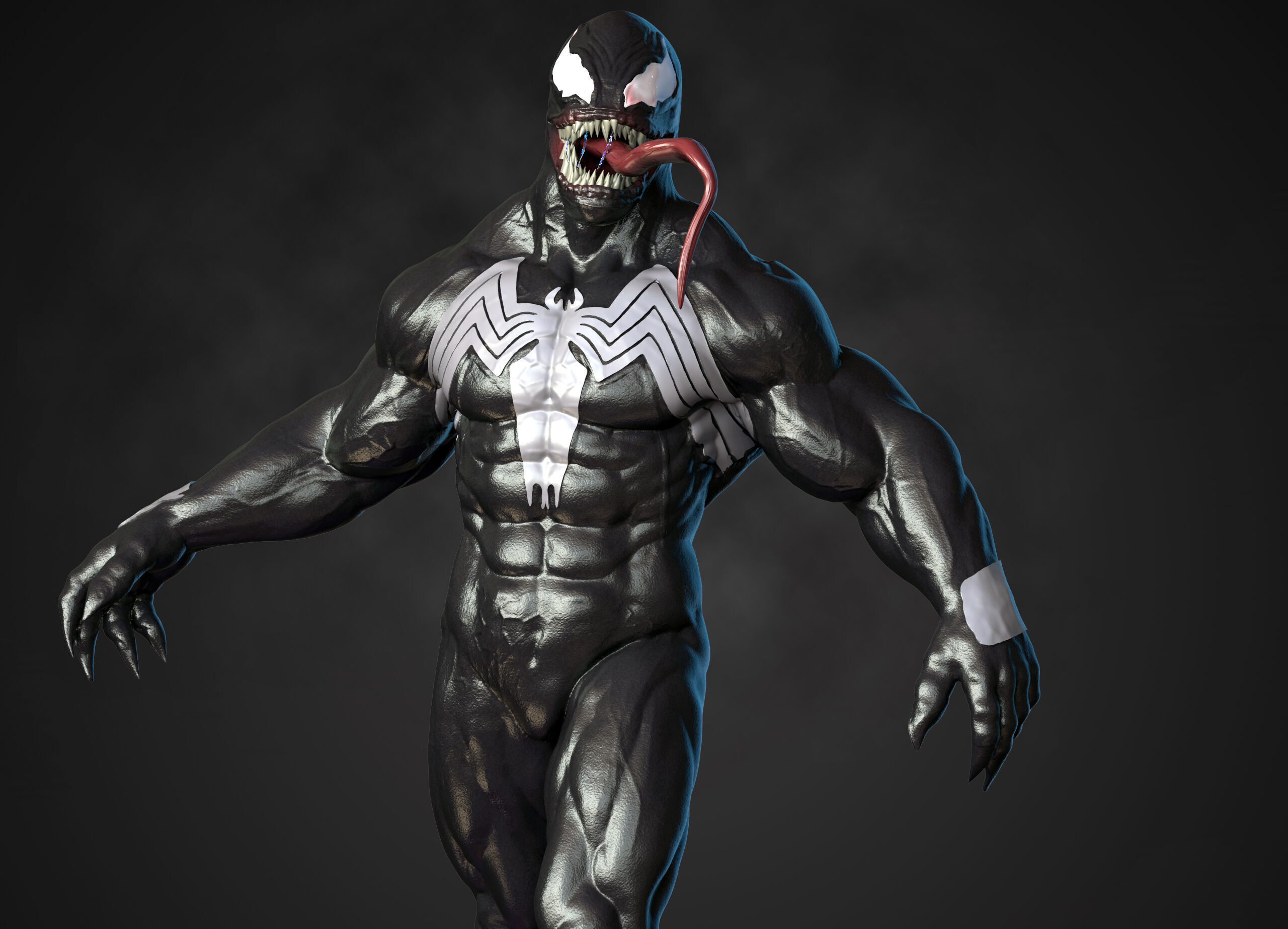 Venom Marvel supervillain 3D print model_7