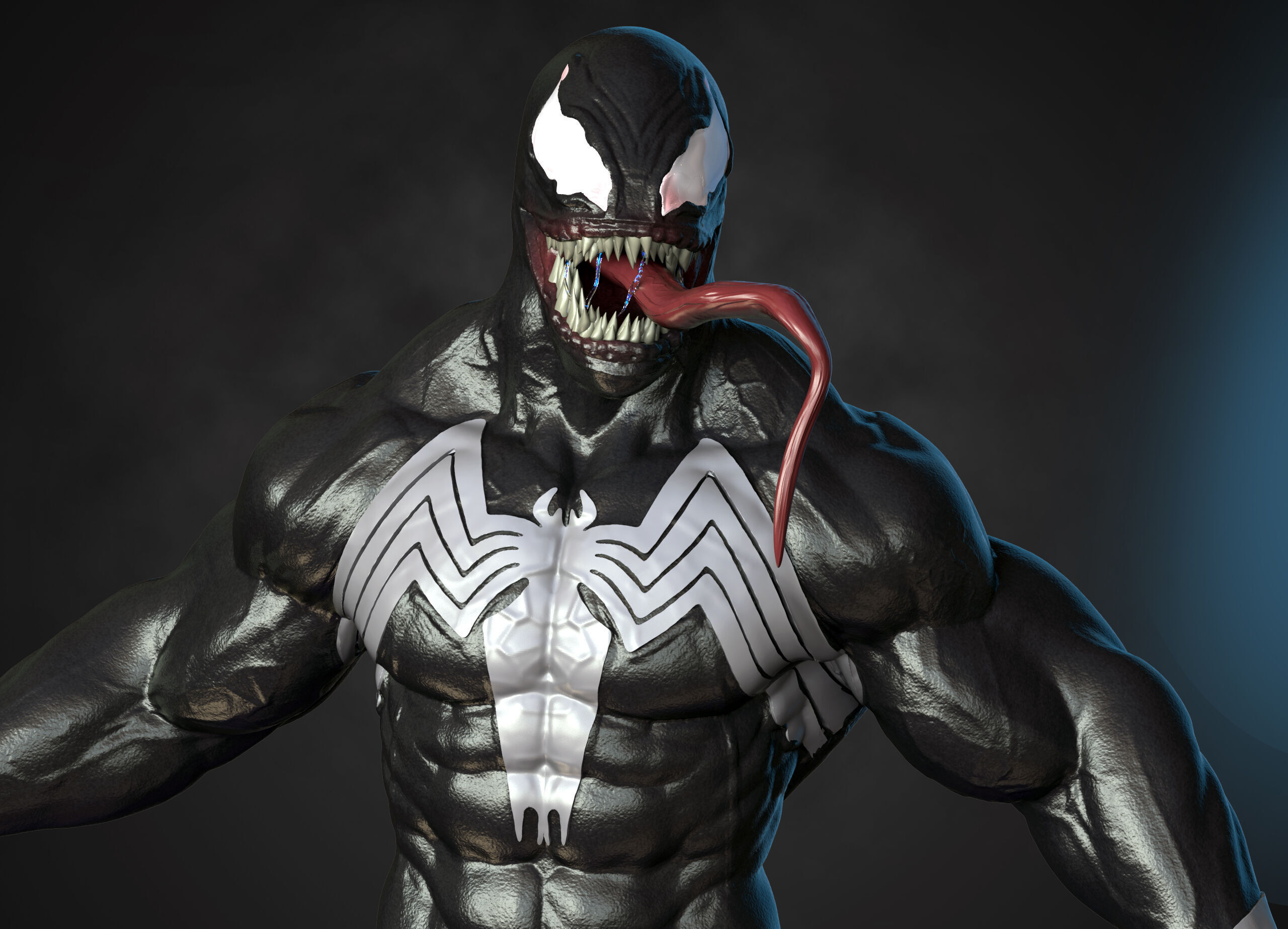 Venom Marvel supervillain 3D print model_8