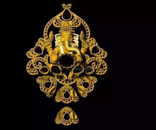 ganesh necklace pendant 3dm file