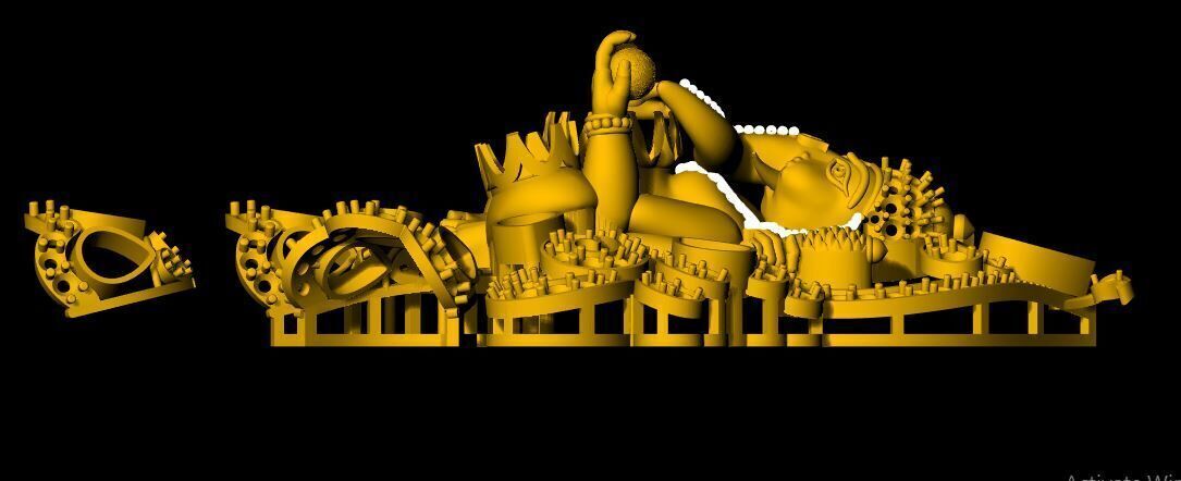 ganesh necklace pendant 3dm file 3D print model_1