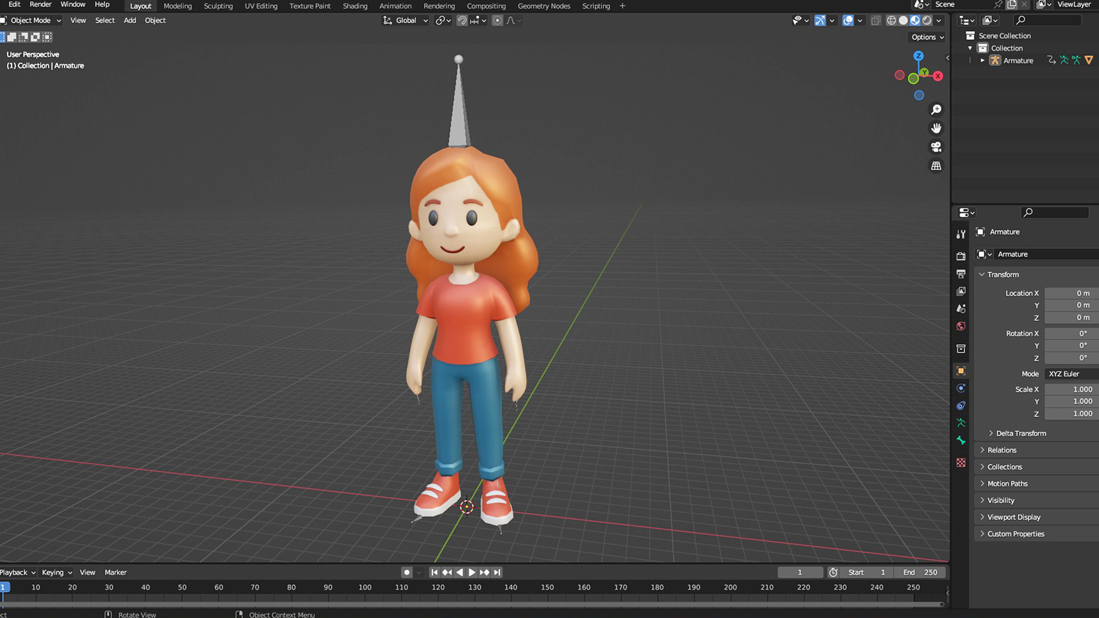 Casual Characters 01 Low-poly 3D model_7