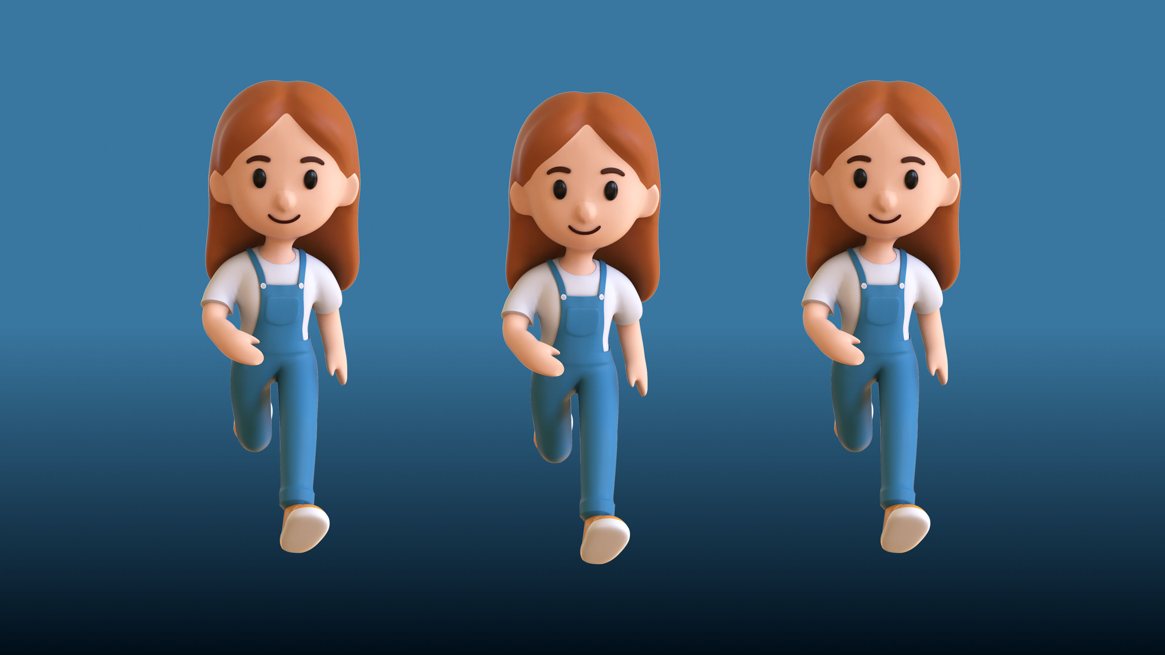 Casual Characters 01 Low-poly 3D model_24