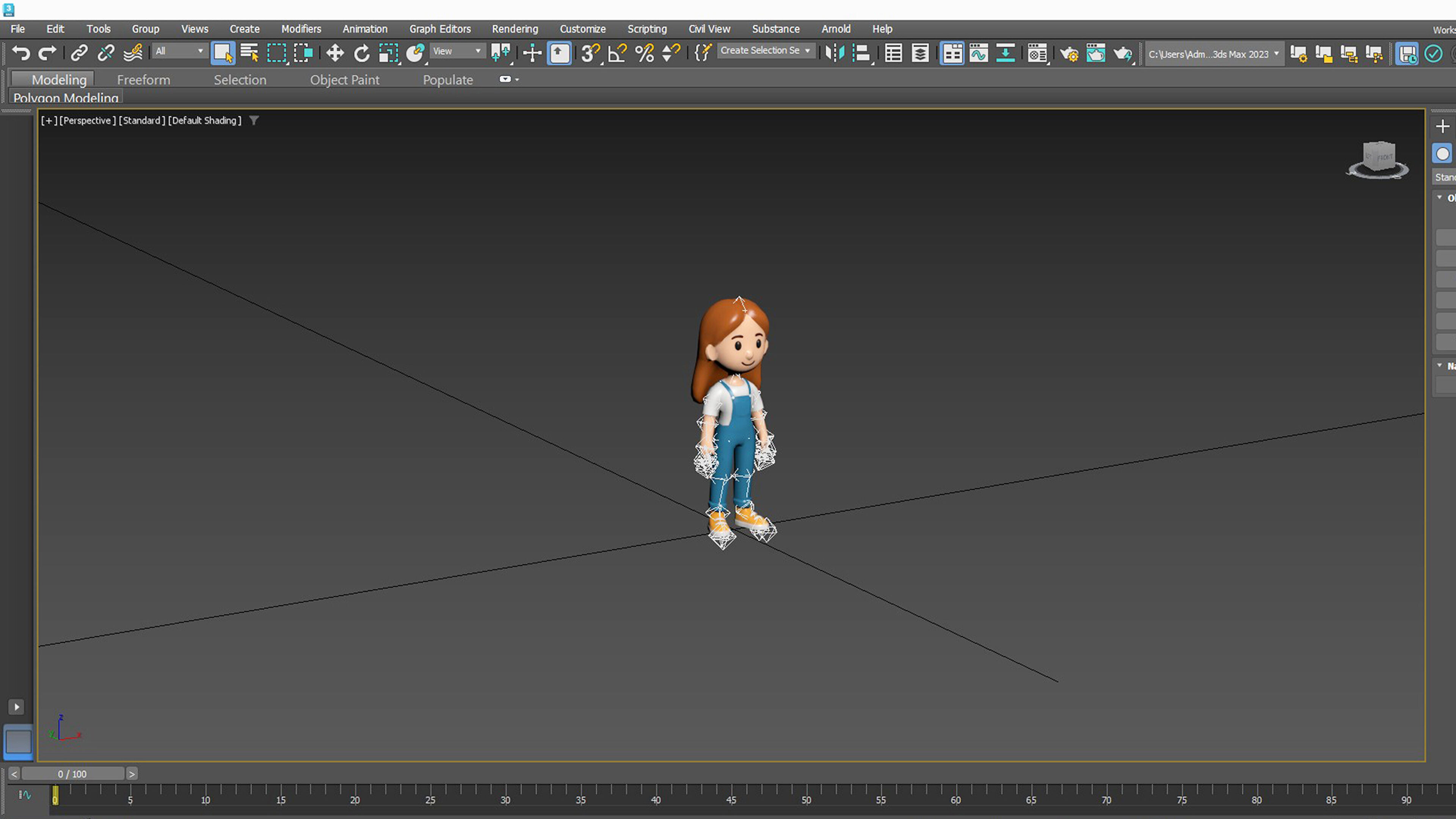 Casual Characters 01 Low-poly 3D model_9