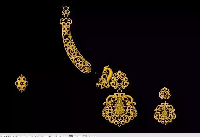 laxmi kanti necklace 3dm file 3D print model