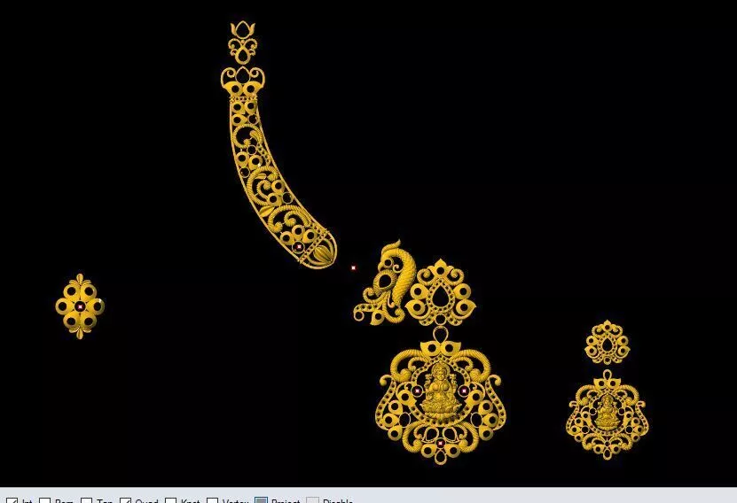 laxmi kanti necklace 3dm file 3D print model