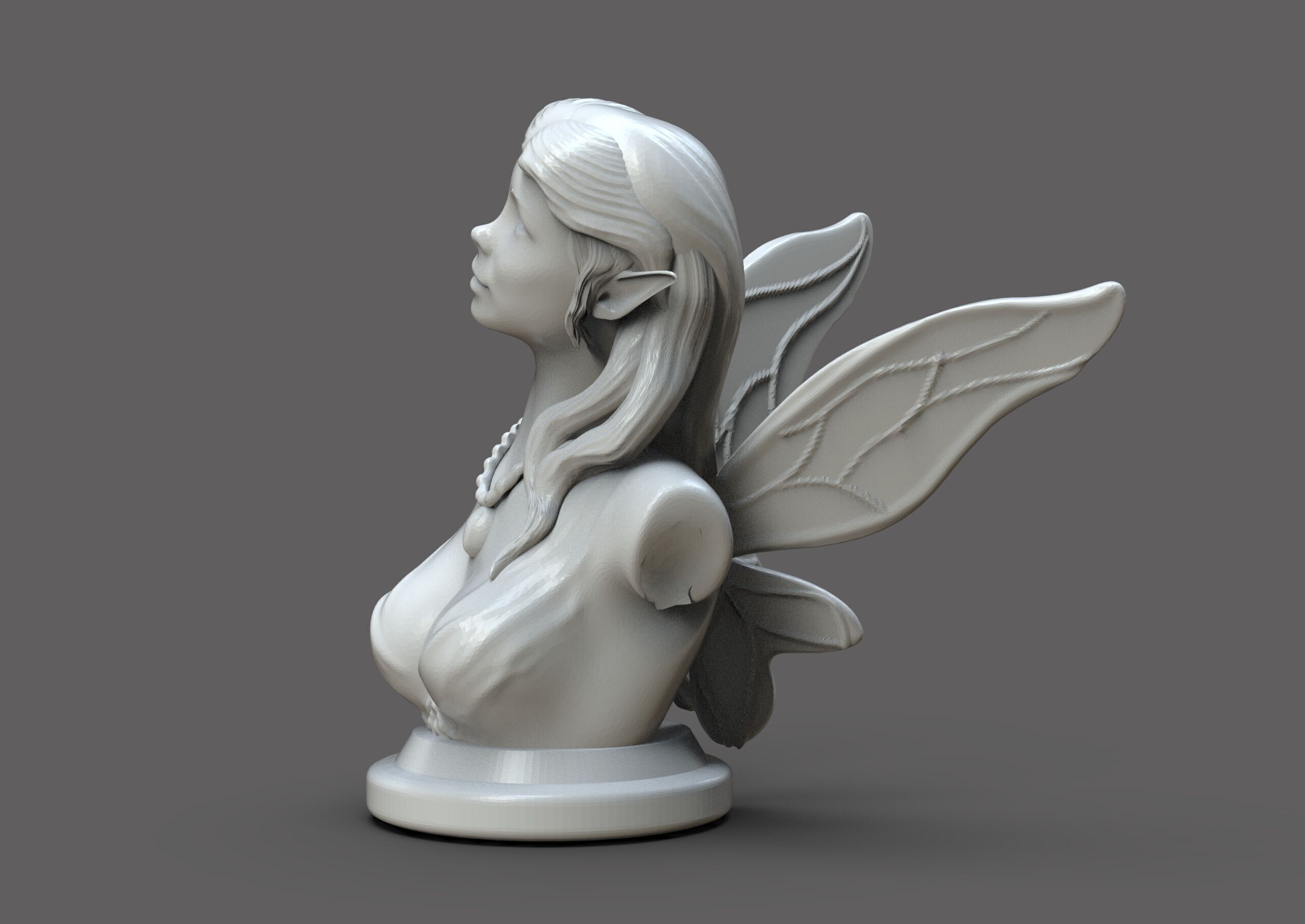 Fairy Bust 3D print model_4