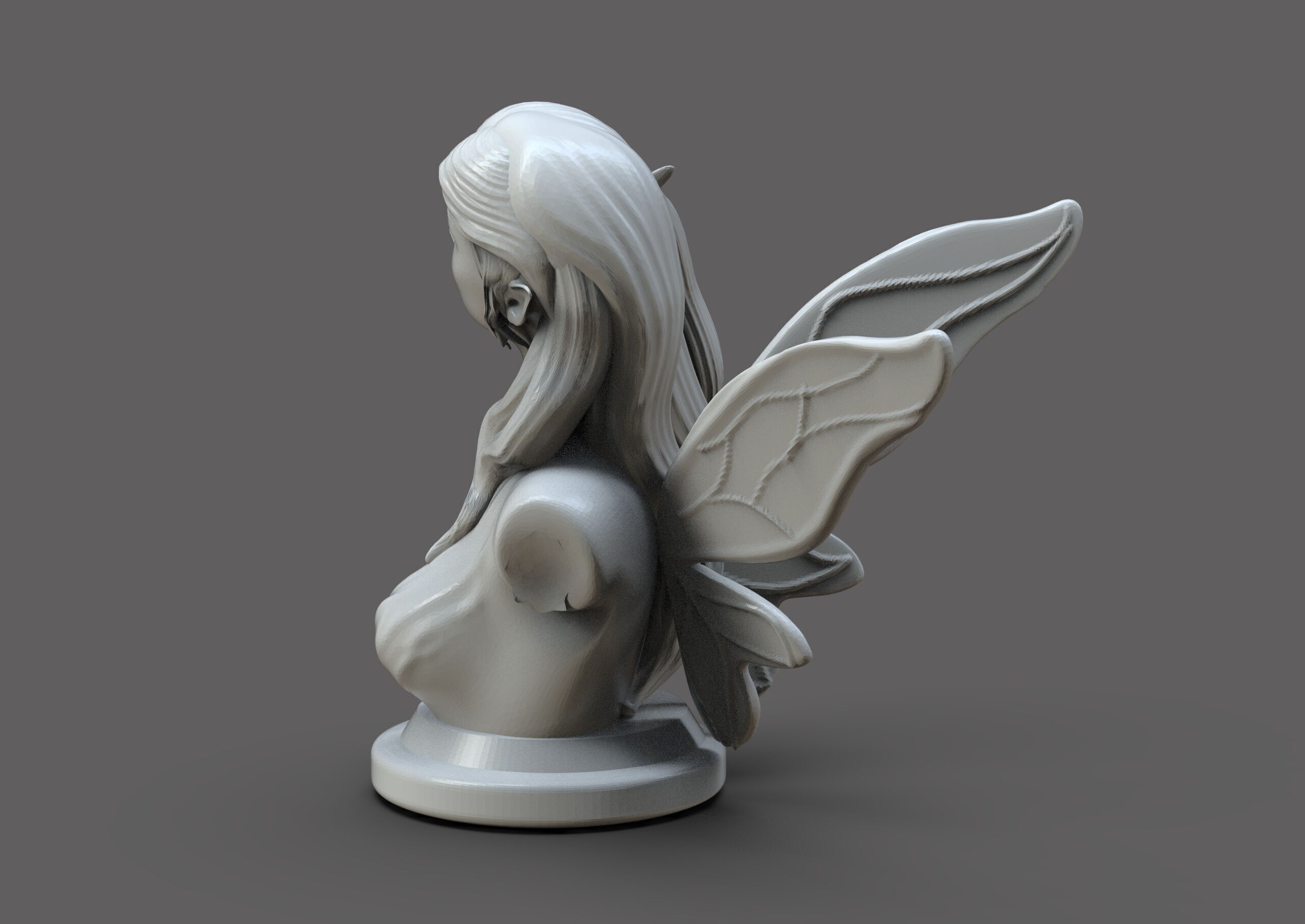 Fairy Bust 3D print model_3