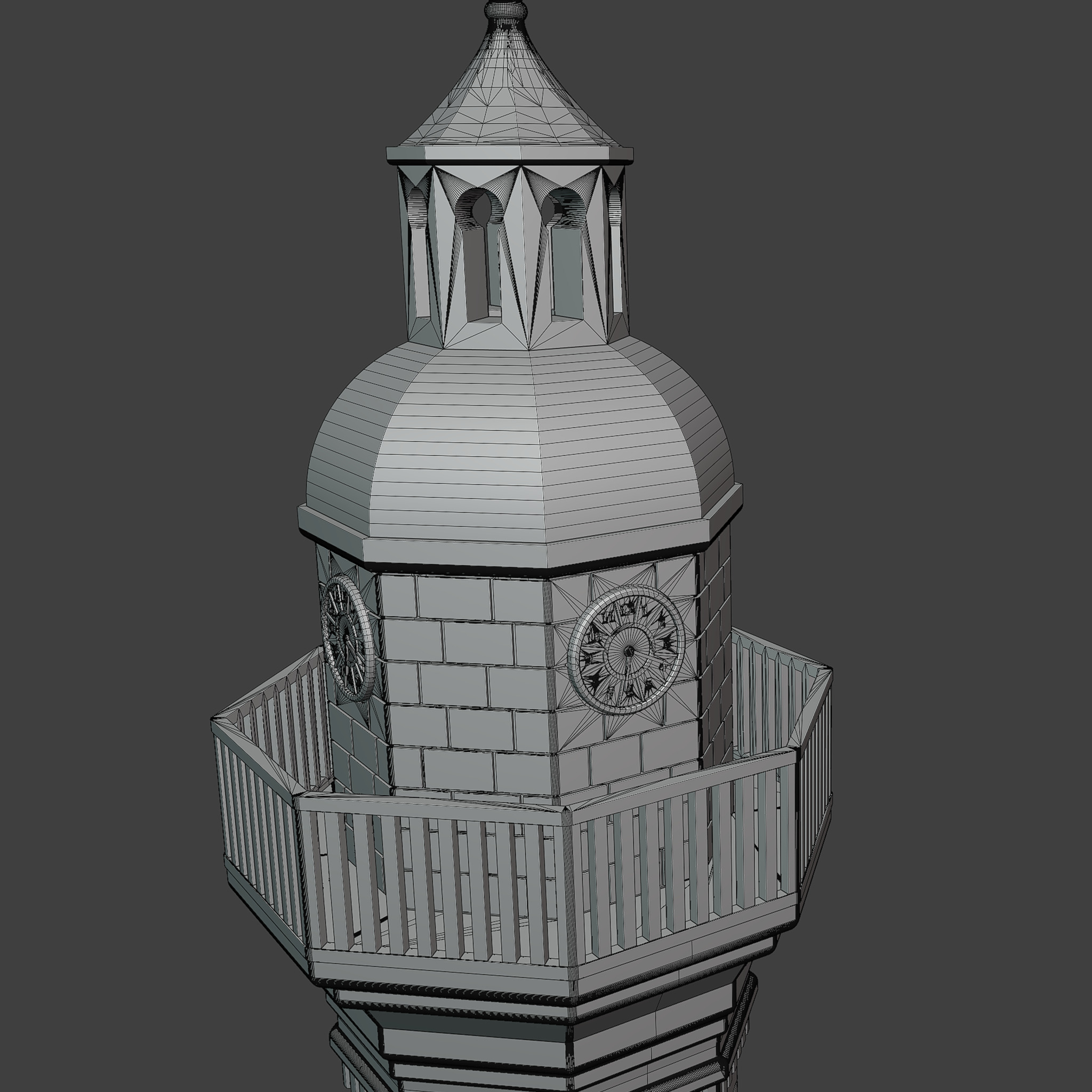 clock tower 3D model_7