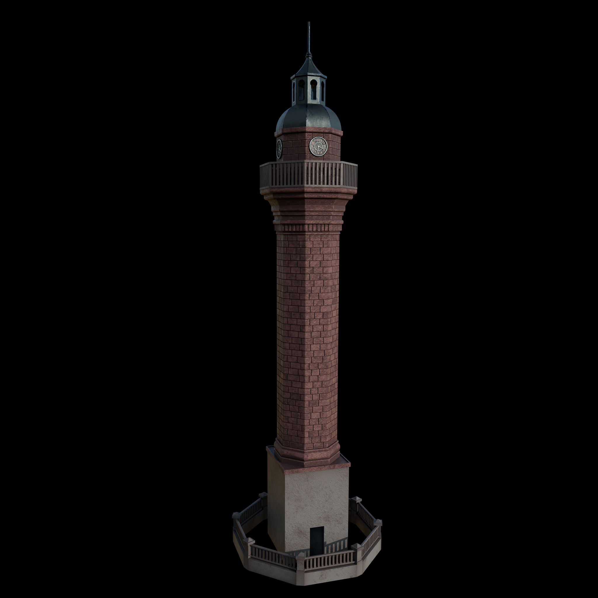 clock tower 3D model_1