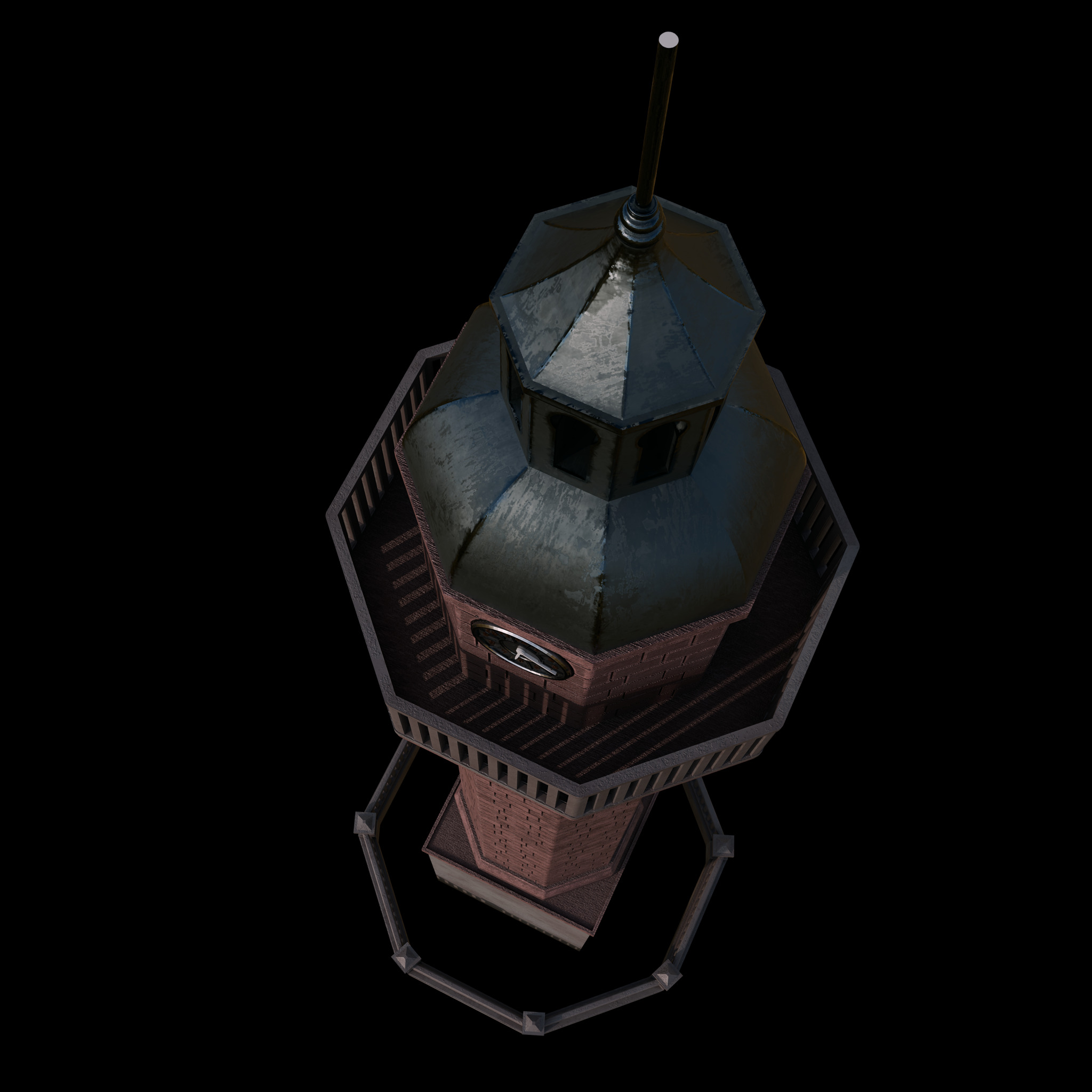 clock tower 3D model_3