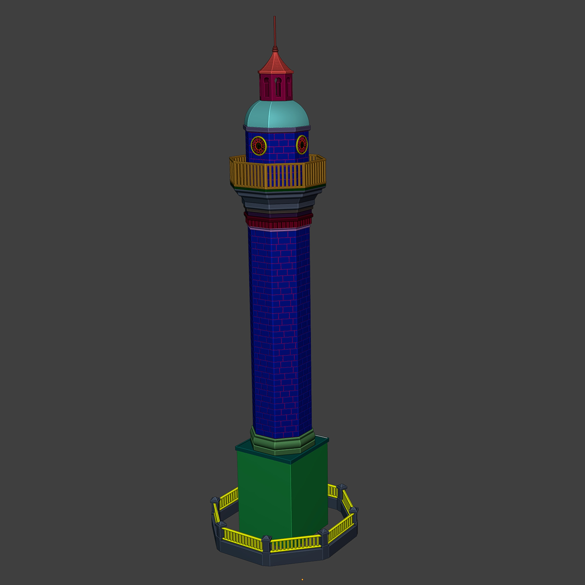 clock tower 3D model_8