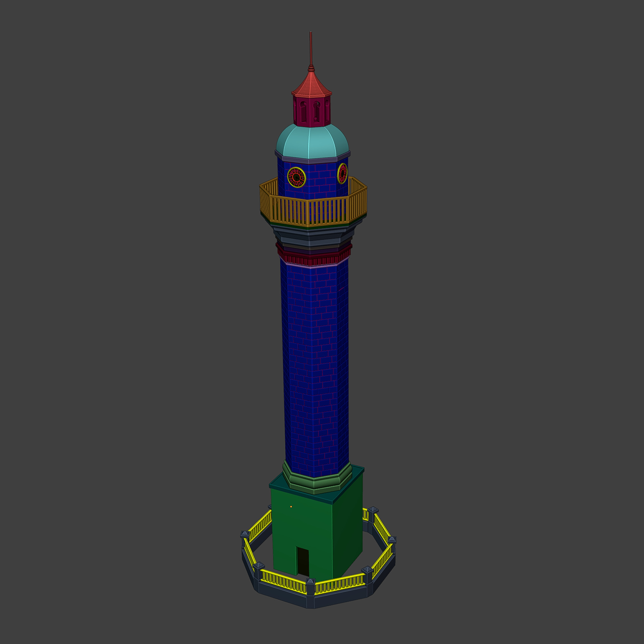 clock tower 3D model_9