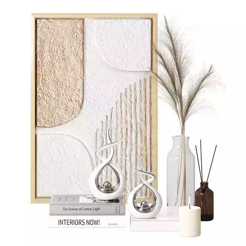 Decorative Set with Relief Painting 3D model