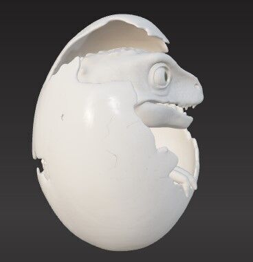 Hatching Baby Dinosaur Unique Design Pendants 3D print model_8