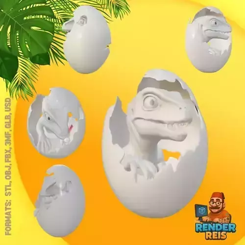Hatching Baby Dinosaur  Unique Design Pendants