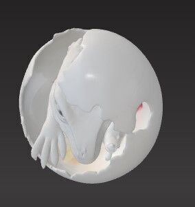 Hatching Baby Dinosaur Unique Design Pendants 3D print model_5