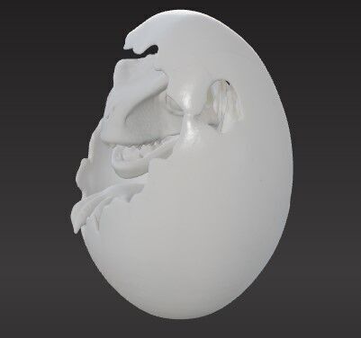 Hatching Baby Dinosaur Unique Design Pendants 3D print model_14