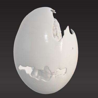 Hatching Baby Dinosaur Unique Design Pendants 3D print model_11