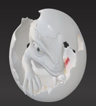 Hatching Baby Dinosaur Unique Design Pendants 3D print model_3