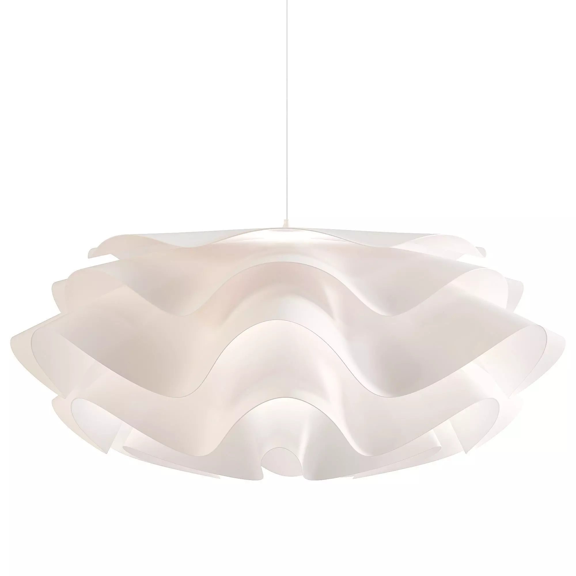 Modern White Pendant 3D model_0