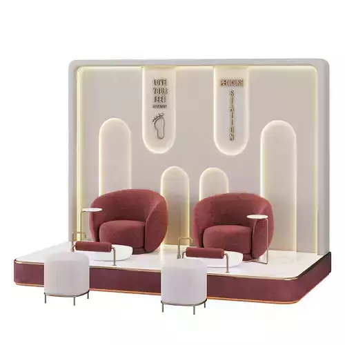 Pedicure beauty salon 5 Low-poly 3D model