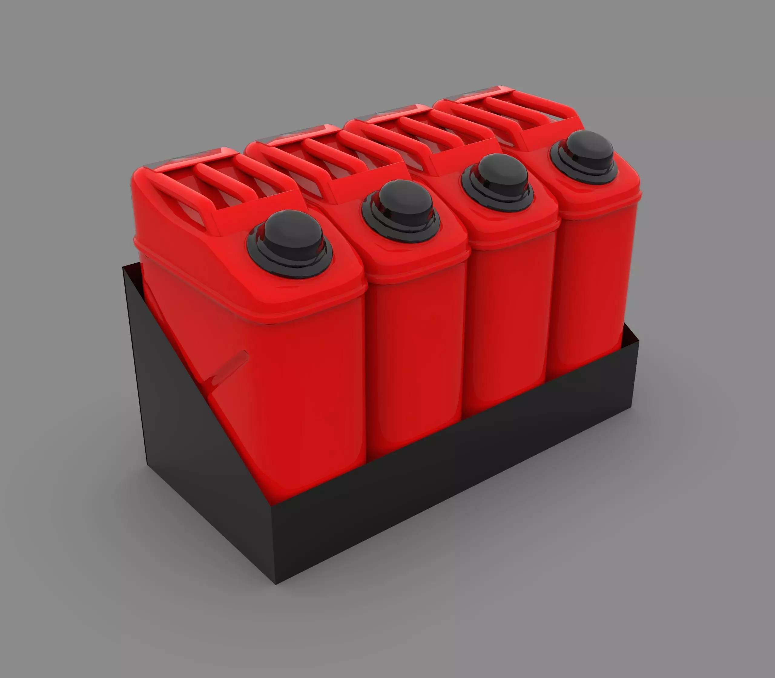 Red Plastic Gasoline Can Free 3D model