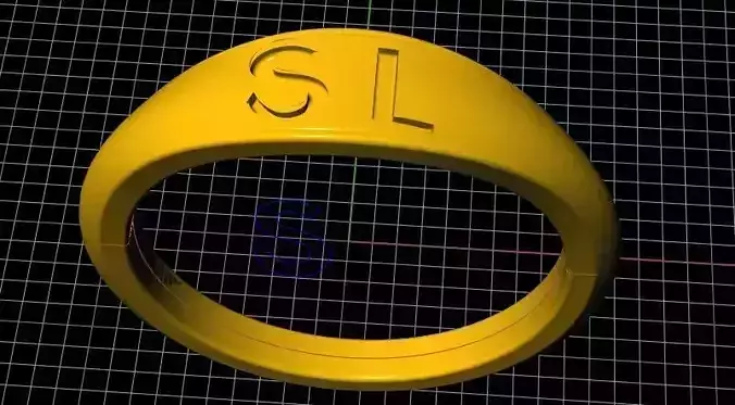 alphabet signet ring 3dm file