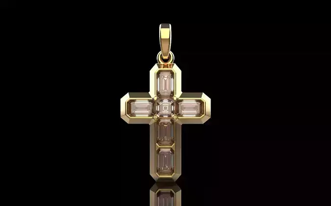 Cross with gems model 1109