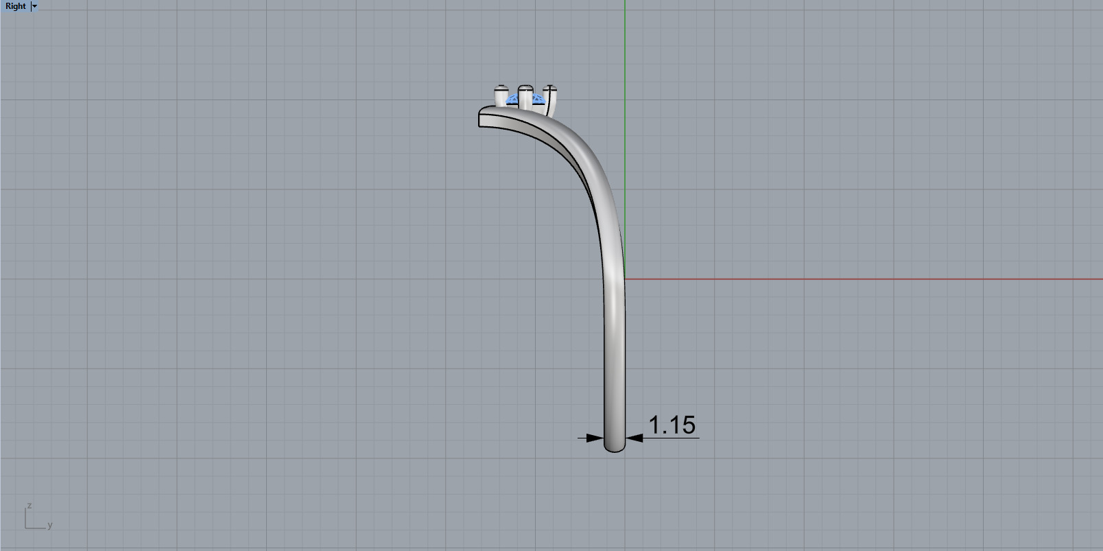 Lightweigt ring with gem model 1110 3D print model_7