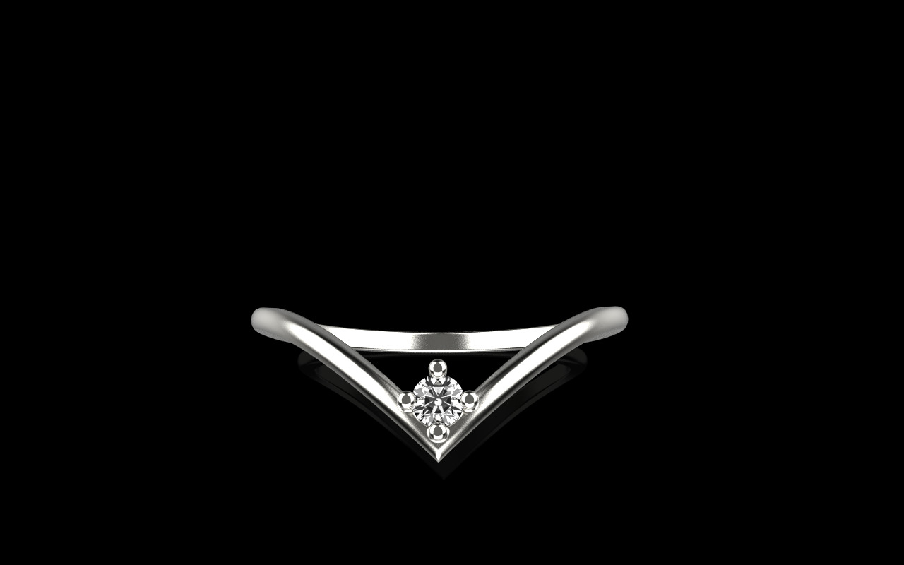 Lightweigt ring with gem model 1110 3D print model_14