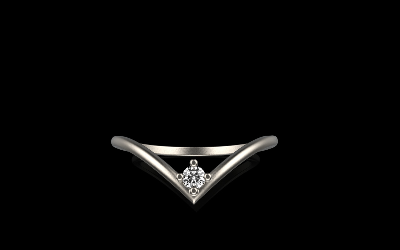 Lightweigt ring with gem model 1110 3D print model_12