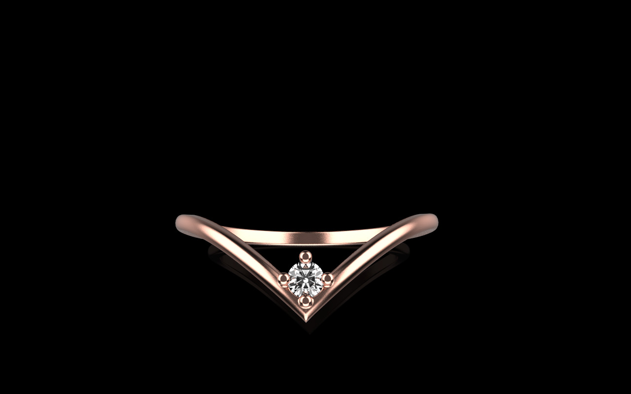 Lightweigt ring with gem model 1110 3D print model_13