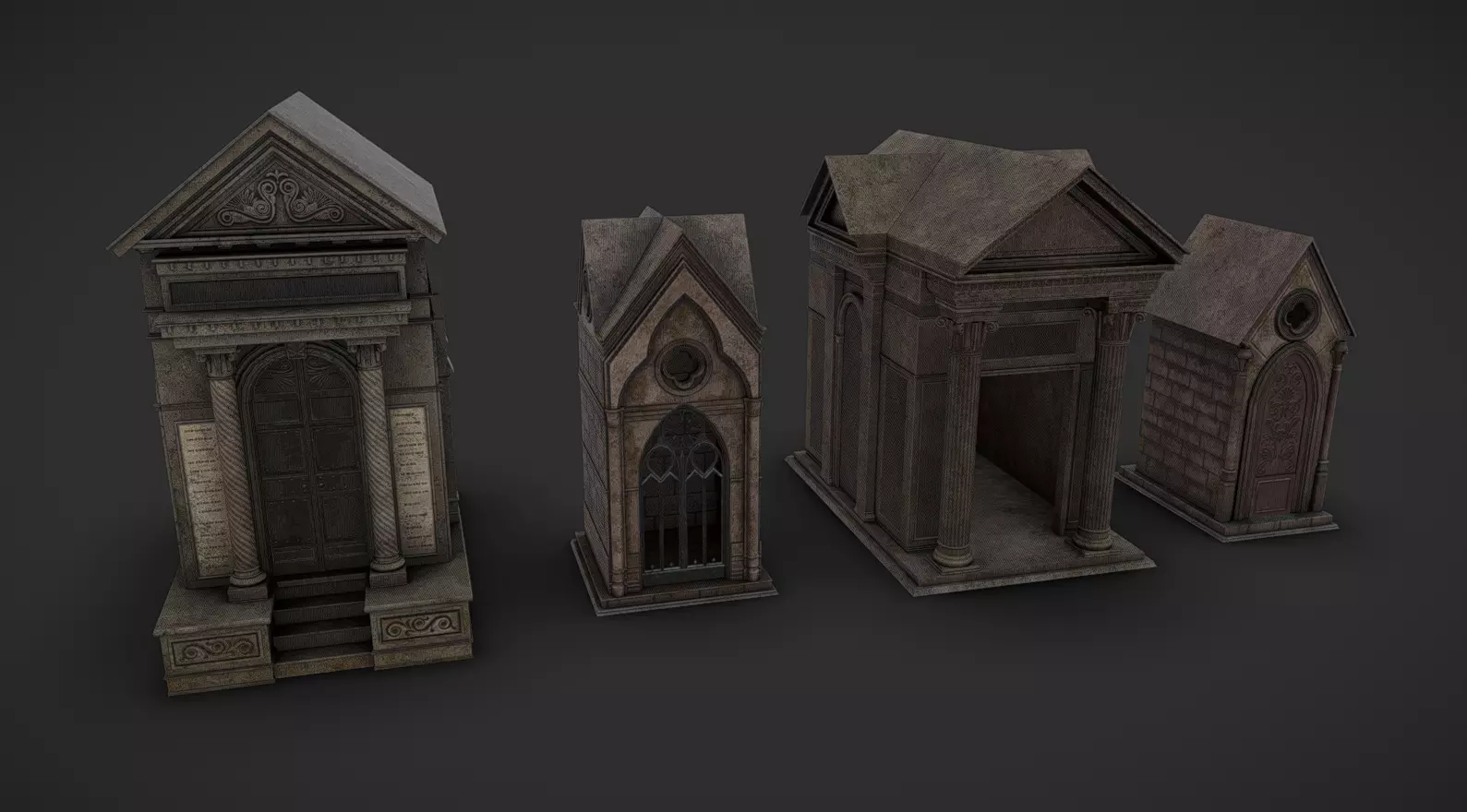 Crypts 07-10 Low-poly 3D model