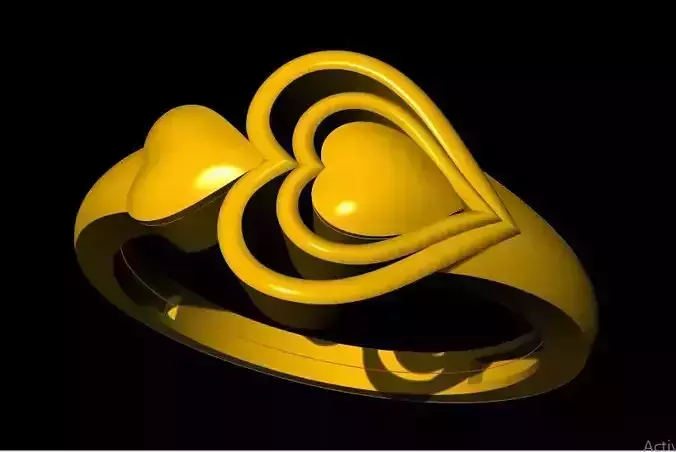 heart ring 3dm file